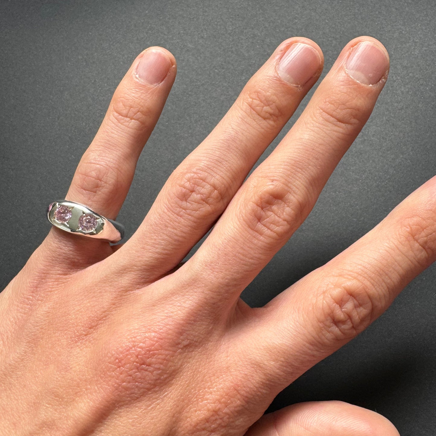 001 RING / Pink CZ